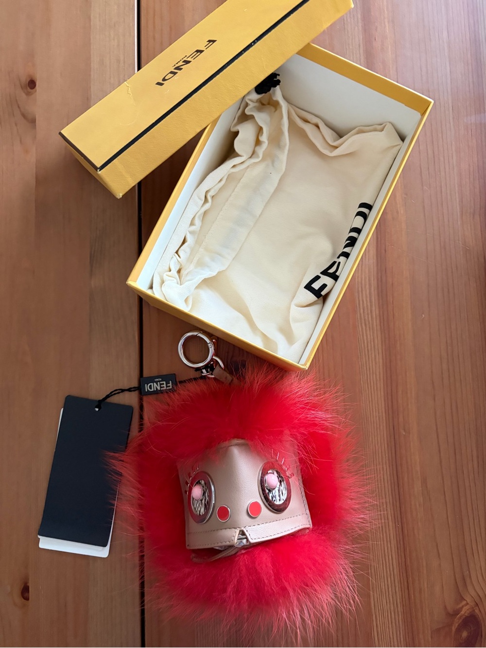 New NWT Fendi Bag Bugs Monster Karl Lagerfeld Charm Coin Purse Pouch Keyring